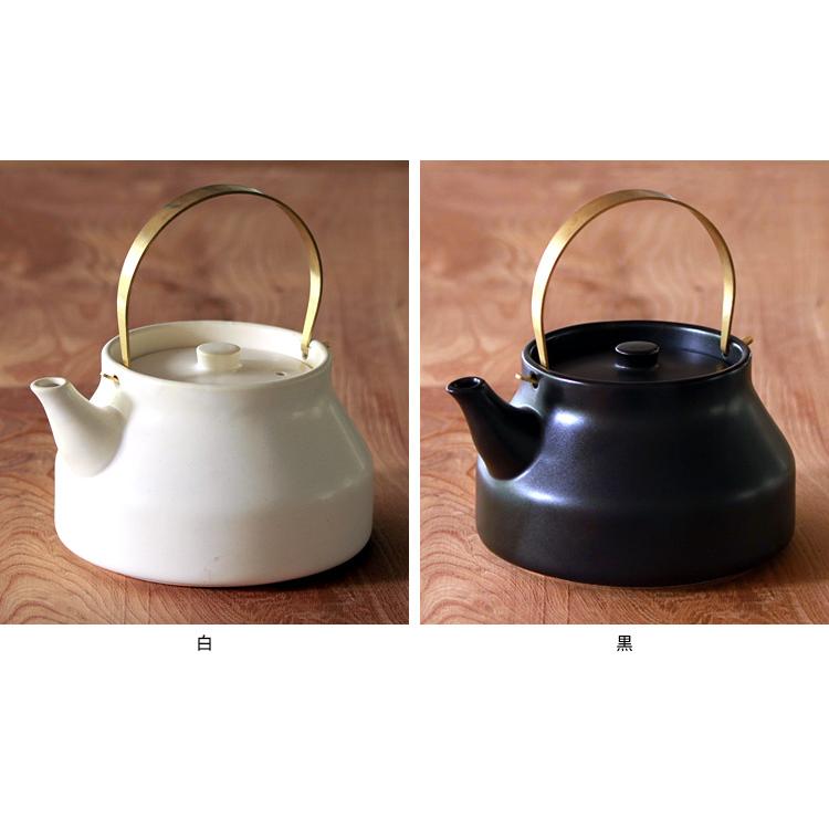 かもしか道具店 陶のやかん こぶり 1.0L 直火用 陶器ケトル ヤカン ポット 日本製 中川政七商店 特典付の画像