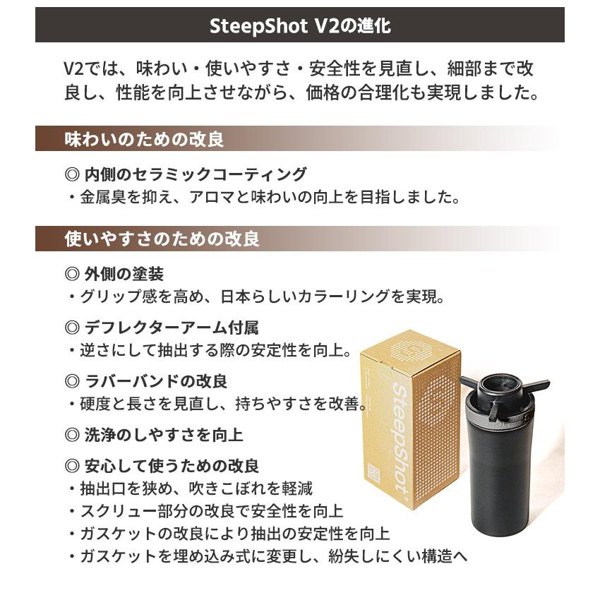 SteepShot V2 スティープショット 黒檀 きなり コーヒーメーカー