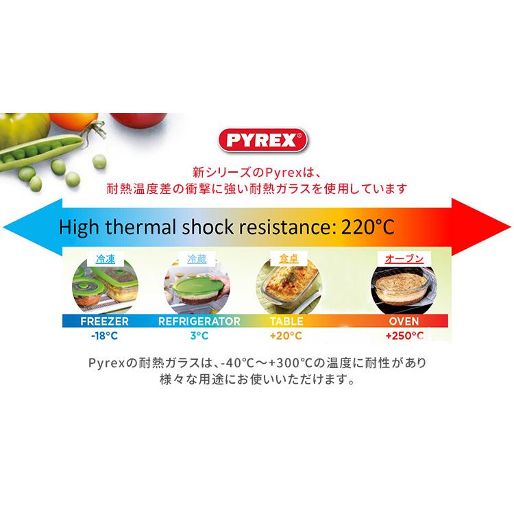 パイレックス フタつき耐熱ガラスボウル 21×11cm 2.0L×2個セット Pyrex