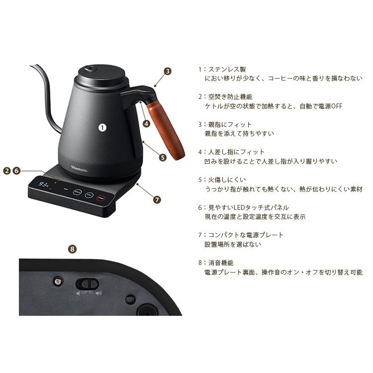 Vitantonio アクティII 温調ドリップケトル 800ml VEK-20 ビタントニオ
