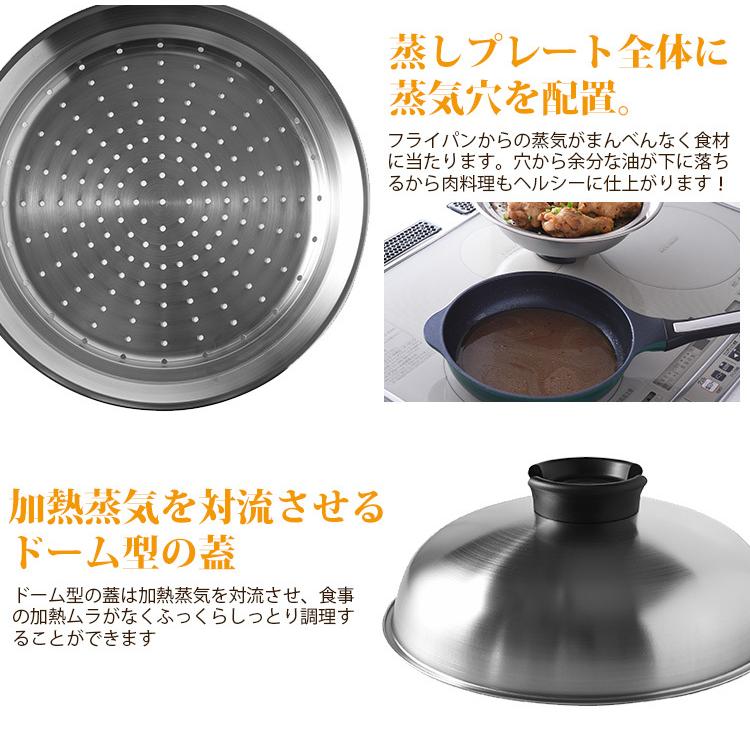 のせるだけで簡単蒸し器 24〜26cm対応 A-77393 スチームデリクッカー