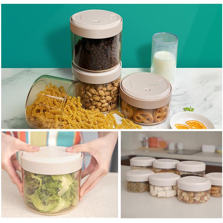 簡単手動 真空 保存容器 2点セット ノアボックス 1500ml＋750ml NoaBox