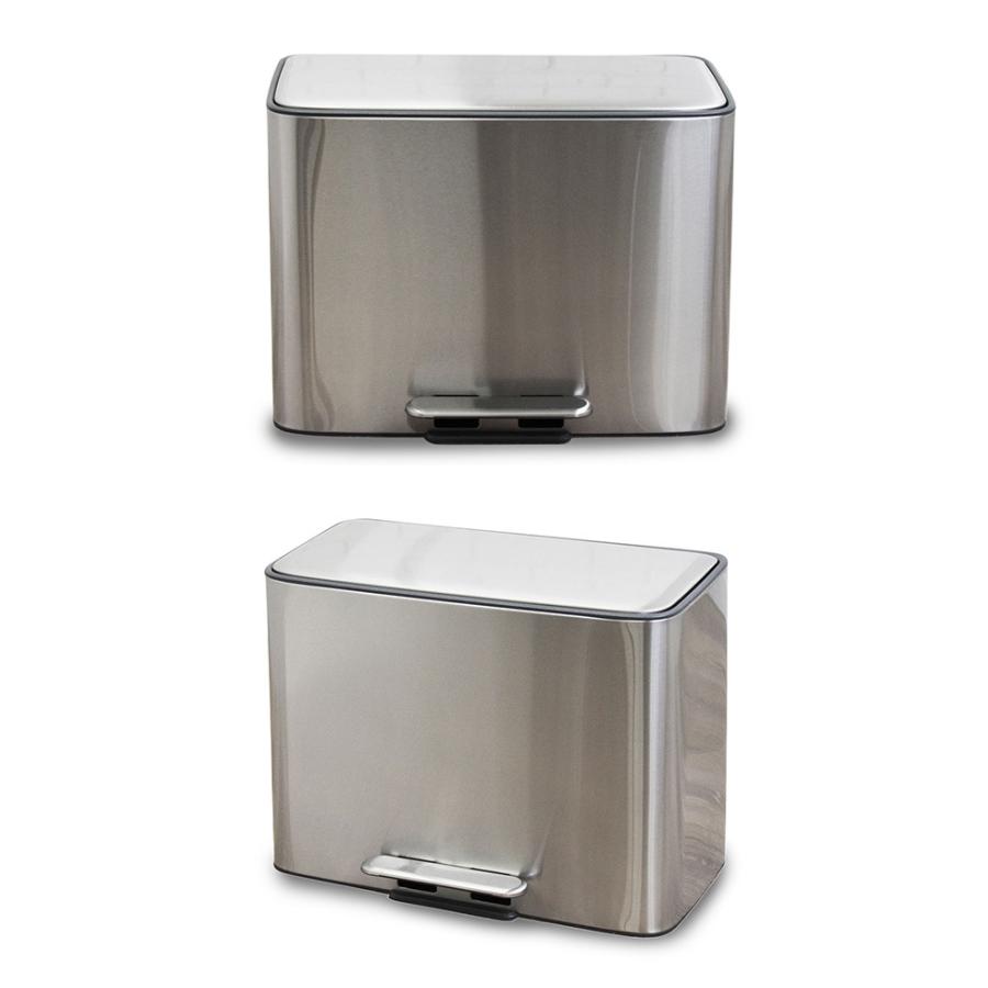 bcl ステンレスダストボックス 18L×2 ペダル式 ステンレス製
