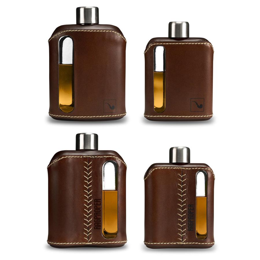 RAGPROPER モダンガラスフラスク レザーカバータイプ 100ml＆240ml