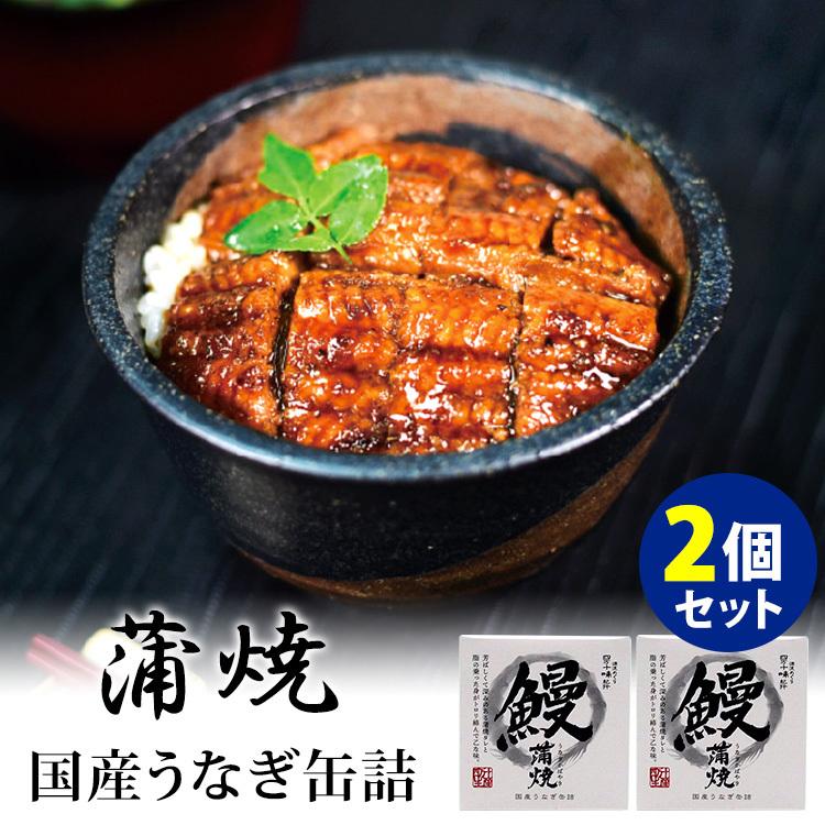 四万十味紀行 うなぎ缶詰 蒲焼 2個セット 四万十生産 国産うなぎ 缶詰