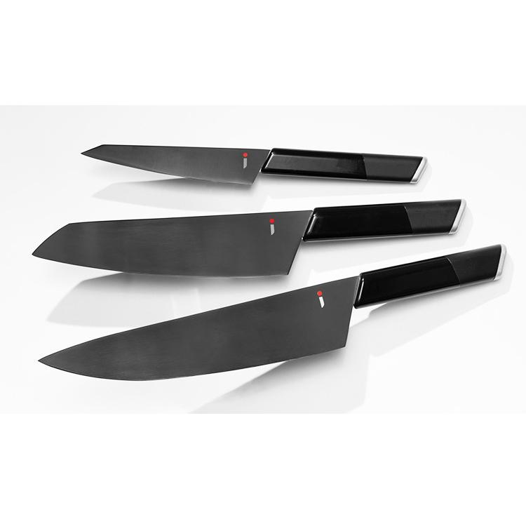 NiNJA 三徳包丁 18cm 黒い包丁 ブラック BLACK 黒 モリブデン