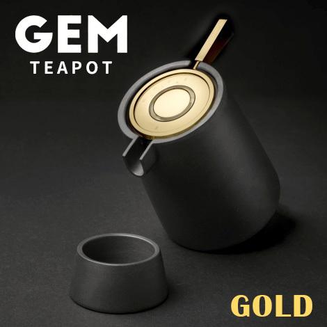 ティーポット GEM ゴールド （急須 温度計付き 茶器 ゲム アウトレット）