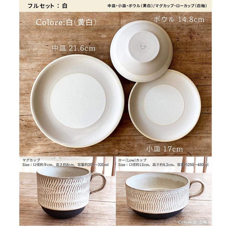 Ecrat CoRe フルセット（中皿、小皿、ボウル、マグカップ、ローカップ
