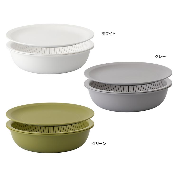 Like-it（ライクイット） 米とぎにも使えるザルとボウル 浅型＋