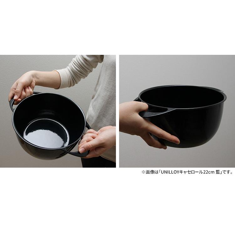 UNILLOY（ユニロイ） キャセロール 内径22cm 深型 3.8L 鋳鉄ホーロー鍋