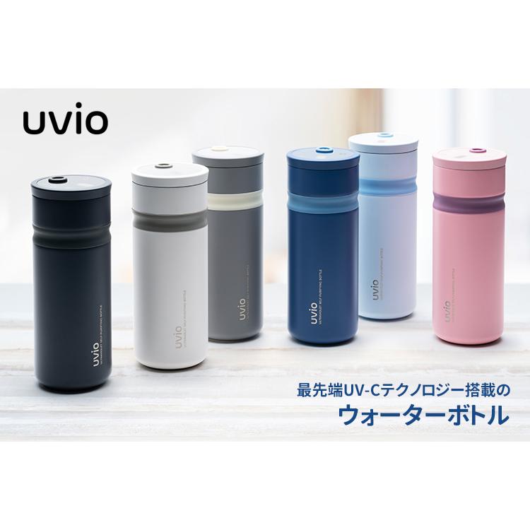 【在庫わずか】ウォーターボトル 480ml OHOM Uvio（ウビオ） ストローマグ UV除菌 真空断熱 ステンレス 水筒 ジム マイボトル 保冷 保温 正規販売店  海外×の画像