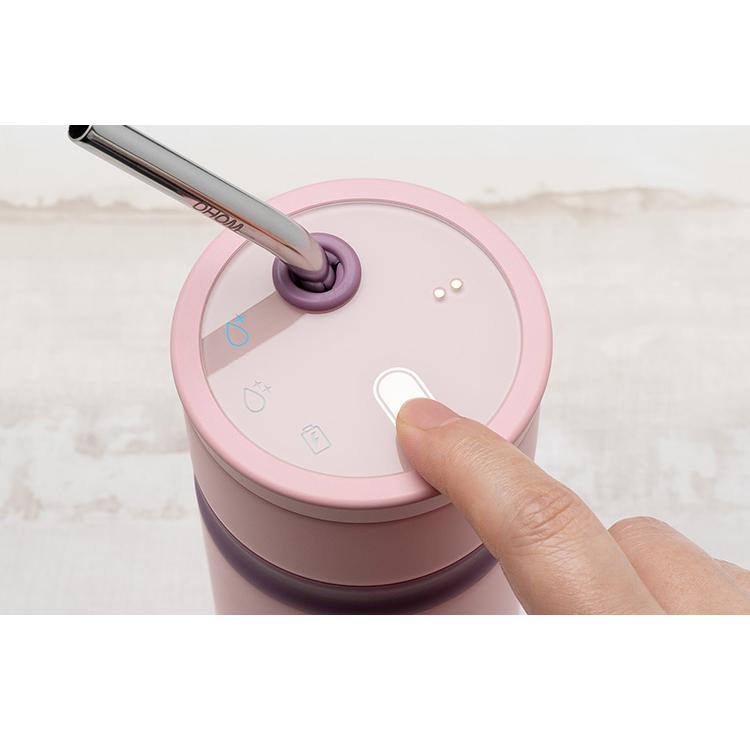 【在庫わずか】ウォーターボトル 480ml OHOM Uvio（ウビオ） ストローマグ UV除菌 真空断熱 ステンレス 水筒 ジム マイボトル 保冷 保温 正規販売店  海外×の画像