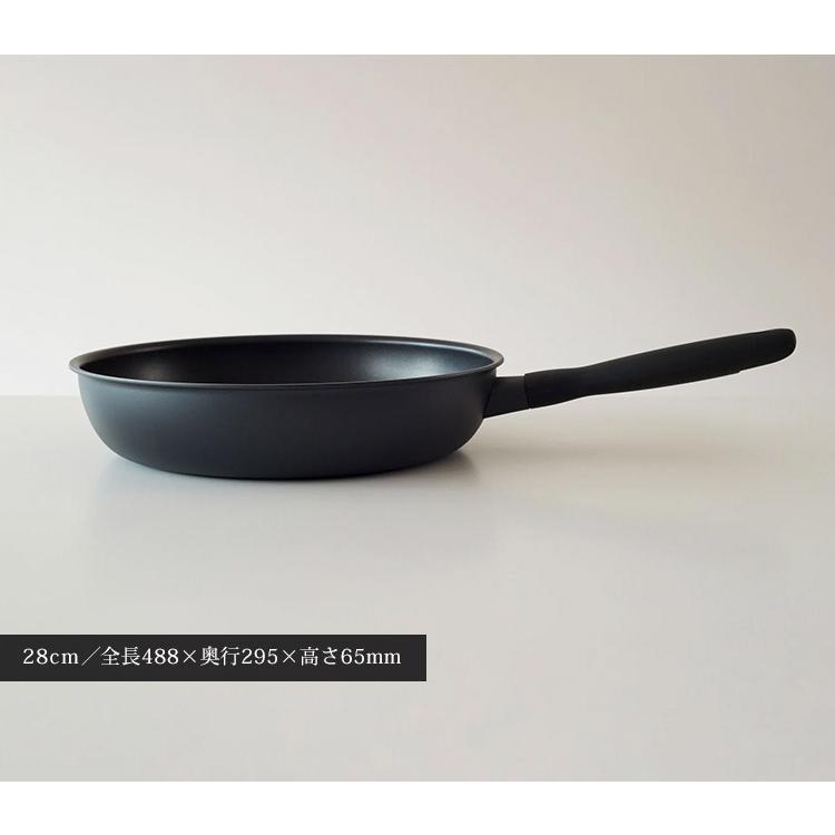 マイヤー ミッドナイト フライパン 28cm MNH-P28 MEYER IH ガス 硬質アルマイト加工｜smart-kitchen｜02
