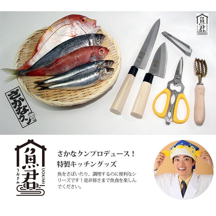 特典付 さかなクンオリジナル 出刃包丁 135mm 魚君 うおきみ SKC-5002 さばく 魚料理 刺身 日本製 セキコーポレーション｜smart-kitchen｜02