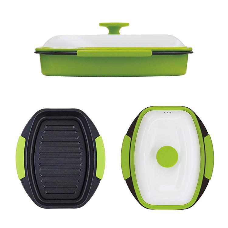 TO-PLAN レンジで焼ケール 角型 TKSM-33 （電子レンジ用調理器 1台5役