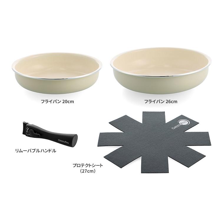 GREEN PAN（グリーンパン） クリックシェフ4点セット フライパン20cm