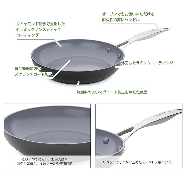 GREENPAN ヴェニス プロ フライパン 24cm IH対応 CC000651-001 ガス火