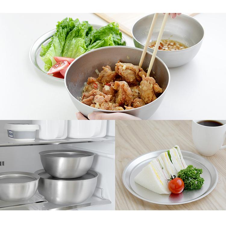 逸品物創 ステンレスボウル＆プレート＆ザル 9点セット A-77971