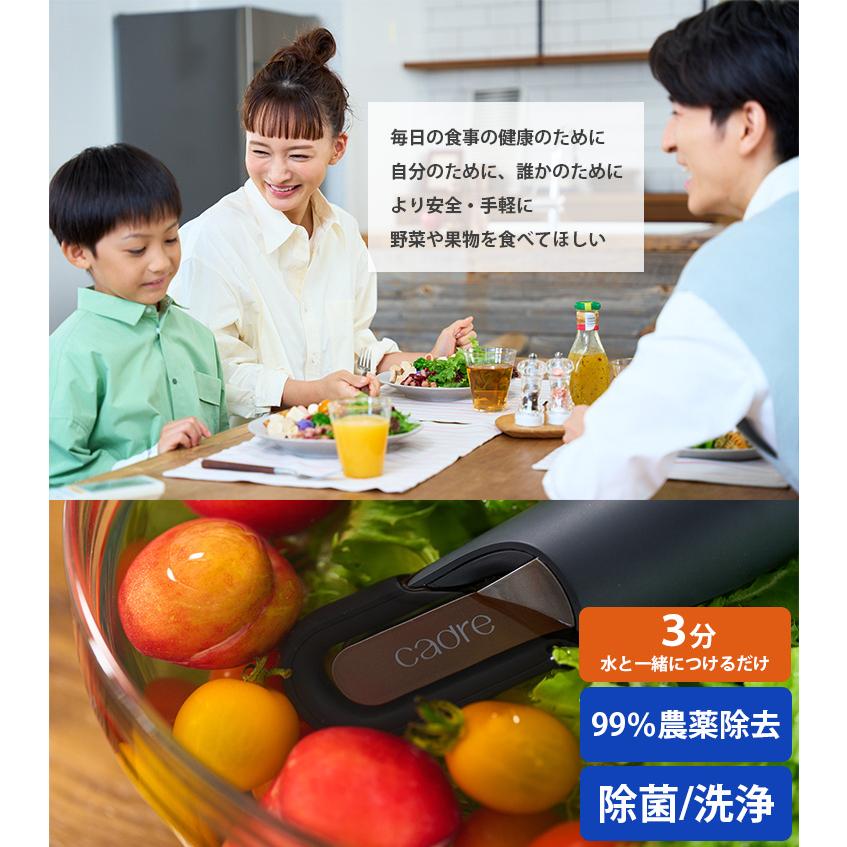 正規販売店】cadre bio fresher 農薬除去 除菌 コードレス食品洗浄器 3