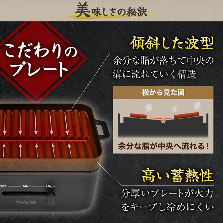 THANKO サンコー 卓上おひとりさま焼き肉「ソログリル」 グリル