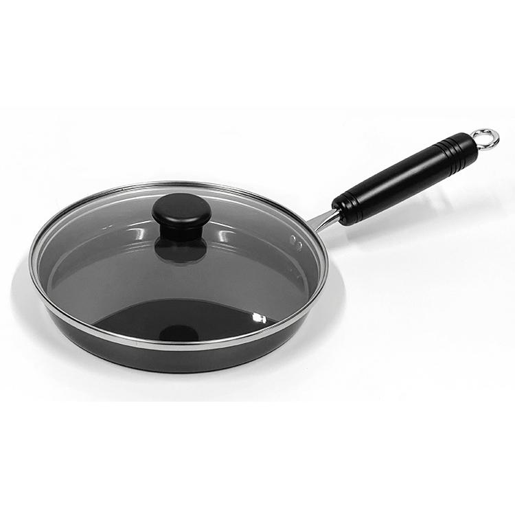 目玉焼きがおいしく焼ける鉄のフライパン ガラス蓋付き 直径20cm  