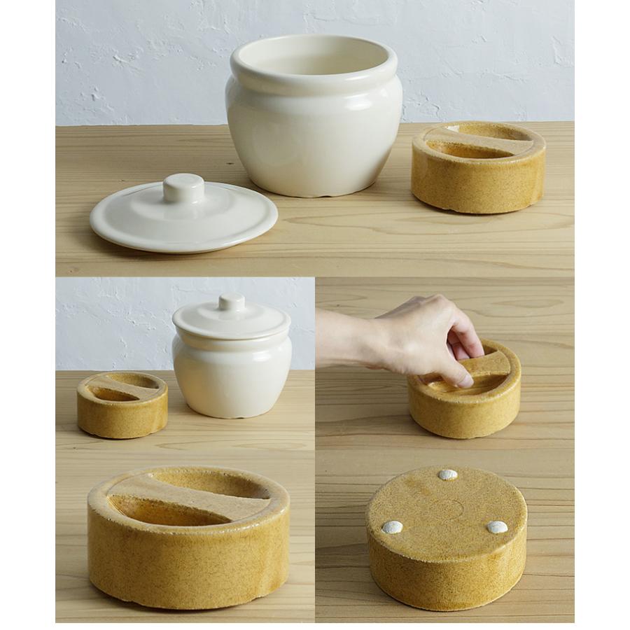 かもしか道具店 浅漬けの壺 重石付きセット 900ml （浅漬けの壷 浅漬け