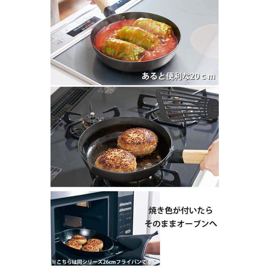 Like-it（ライクイット） オーブンでも使える鉄フライパン20cm（浅