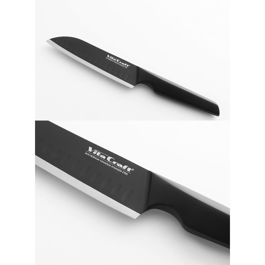 ビタクラフト SOLID KNIFE BLACK THE SANTOKU （Vita Craft 三徳包丁 万能包丁 食洗機OK 最高品質 ステンレス鋼）