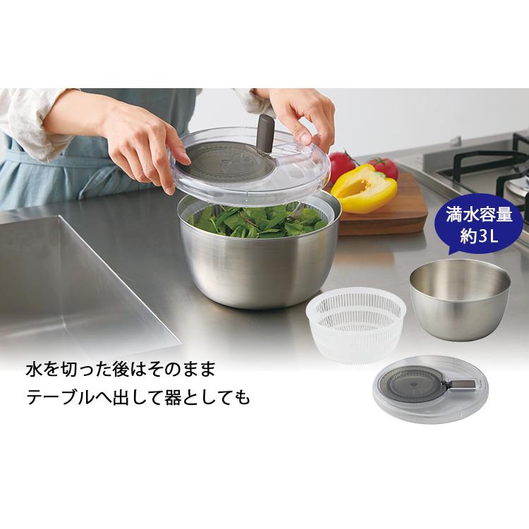 365methods（サンロクゴメソッド） ステンレスサラダスピナー （野菜