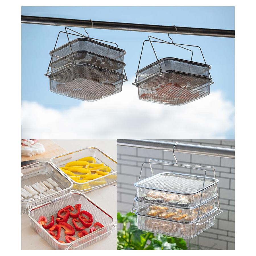 家事問屋 干しかご 3段 46791 （干し籠 干しカゴ ほしかご 干しザル