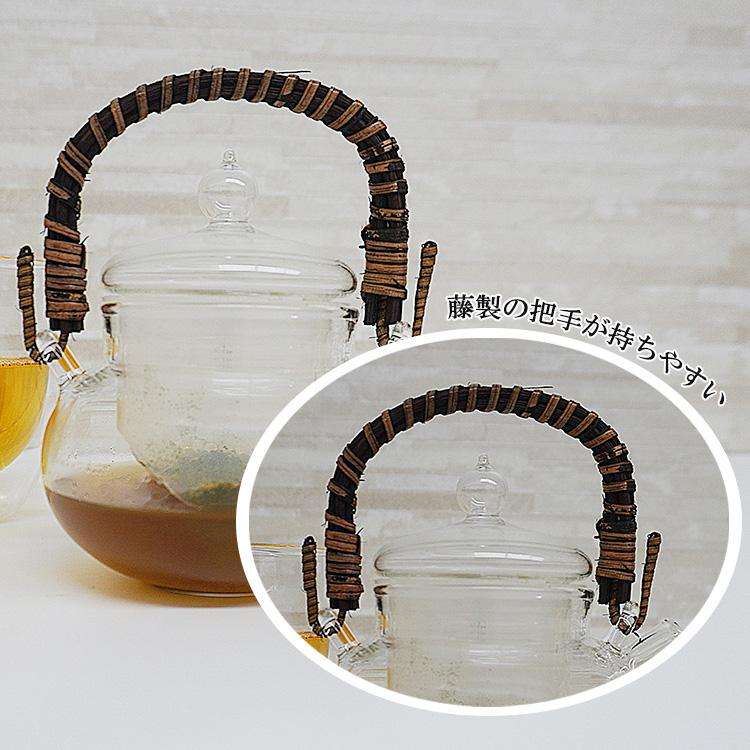 和茶急須 （250ml 1〜2杯分 耐熱ガラス プラスチック製茶こし付