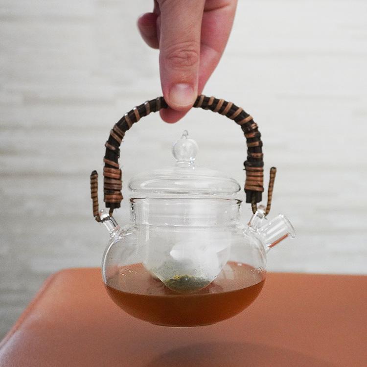 和茶急須 （250ml 1〜2杯分 耐熱ガラス プラスチック製茶こし付
