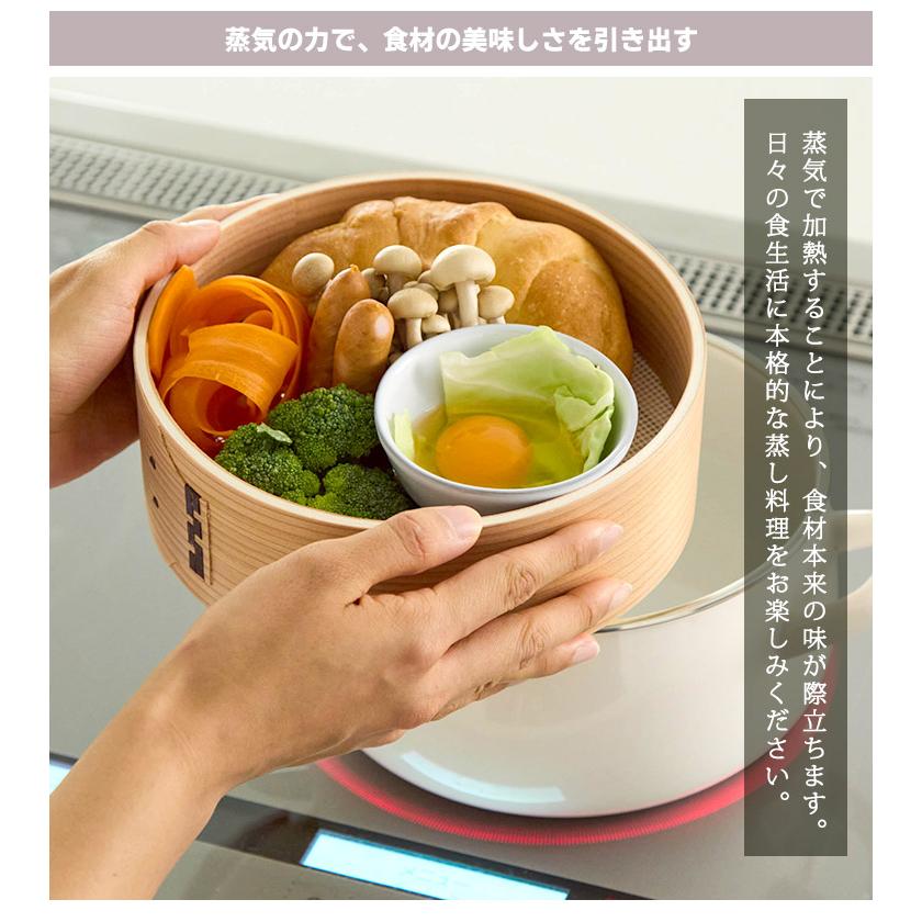 ほうろう蒸気調理鍋 富士ホーロー 富士ホーロー正規品 せいろ付きホーロー鍋 20cm （2.9L