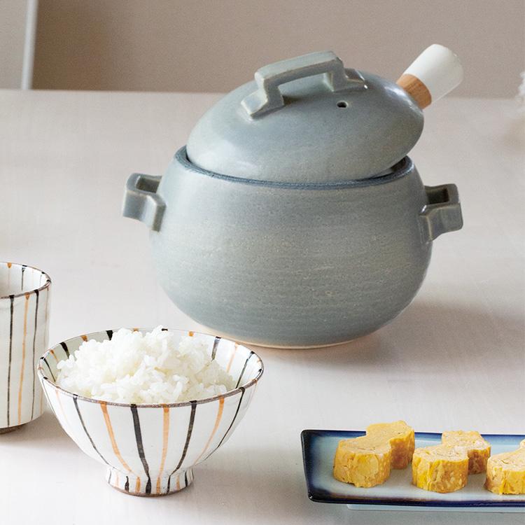 TOJIKI TONYA（トウジキトンヤ） グレーごはん鍋 3合炊き （軽量 直火