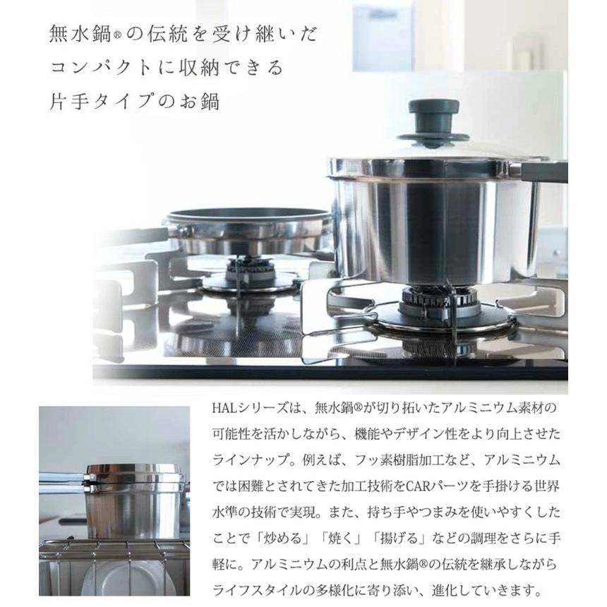 HAL Series 無水鍋 えありミニセット 16.5cm 取手あり3点セット（ガス