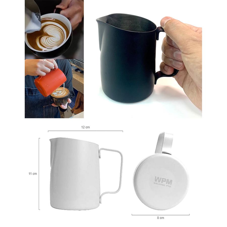 WPM ミルクピッチャー ラウンドスパウト ステンレス 450ml （ミルク