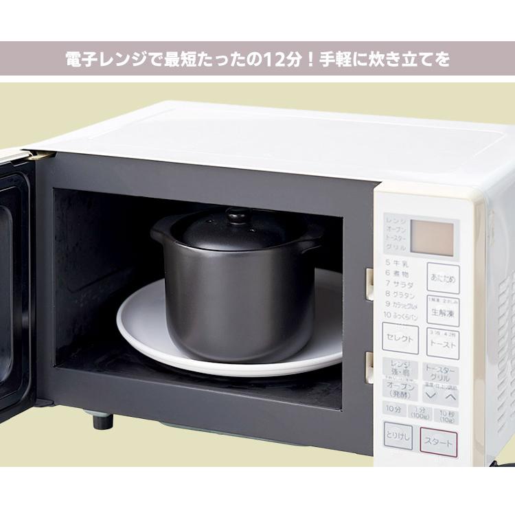 千陶千賀陶器 電子レンジ炊飯鍋 セラクック 1.5合炊き （10-05 直火