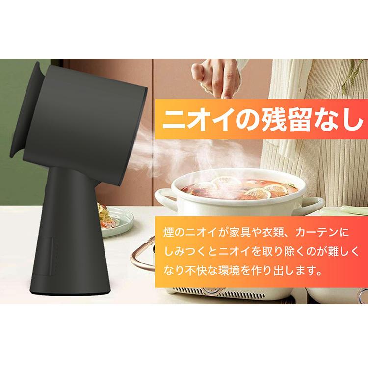 livease 卓上換気扇 卓上レンジフード DVF-011 （マットブラック 煙