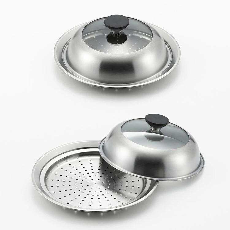 ヨシカワ 見える！フライパン用蒸し器 20〜22cm用 （正規品 日本製 燕