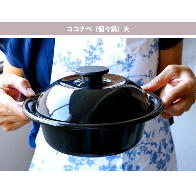 野田琺瑯 ココナベ せいろセット 大 21cm せいろ2段 （0.98L ガス・IH