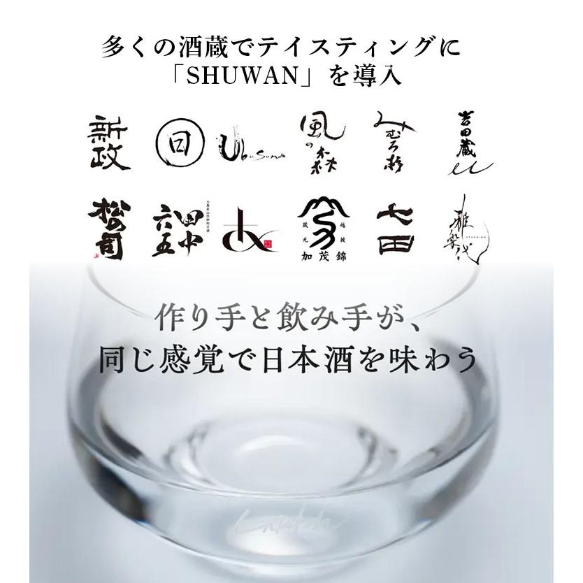 SHUWAN グラス ロゴ入り （シュワン しゅわん 日本酒専用 250ml 箱入り