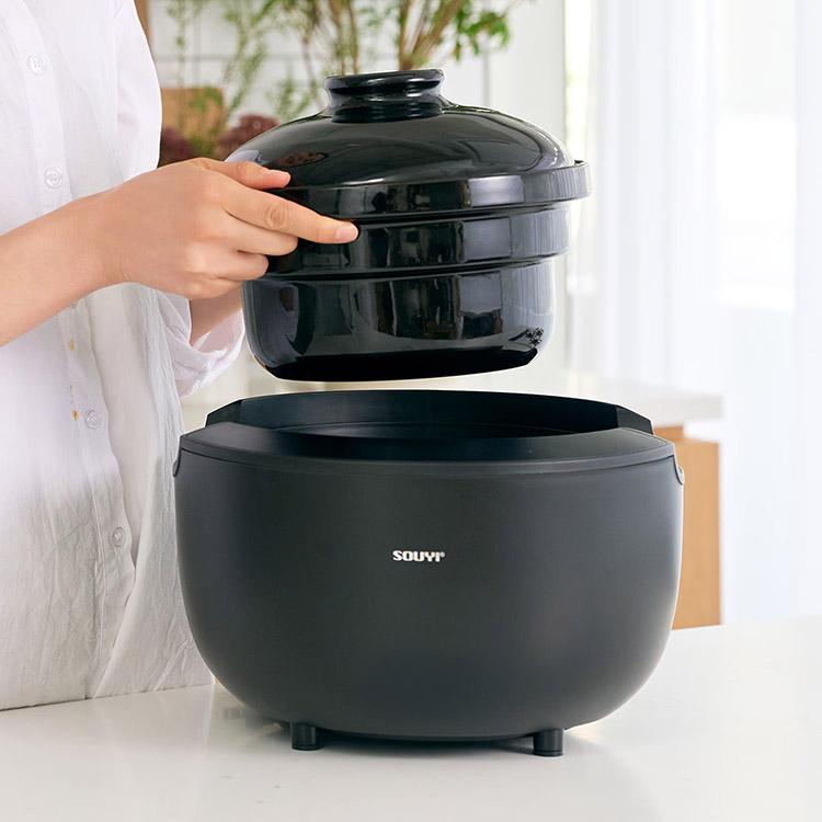 SOUYI カマノ 土鍋炊飯器 SY-153 4合炊き （ソウイ 電気炊飯器 純陶