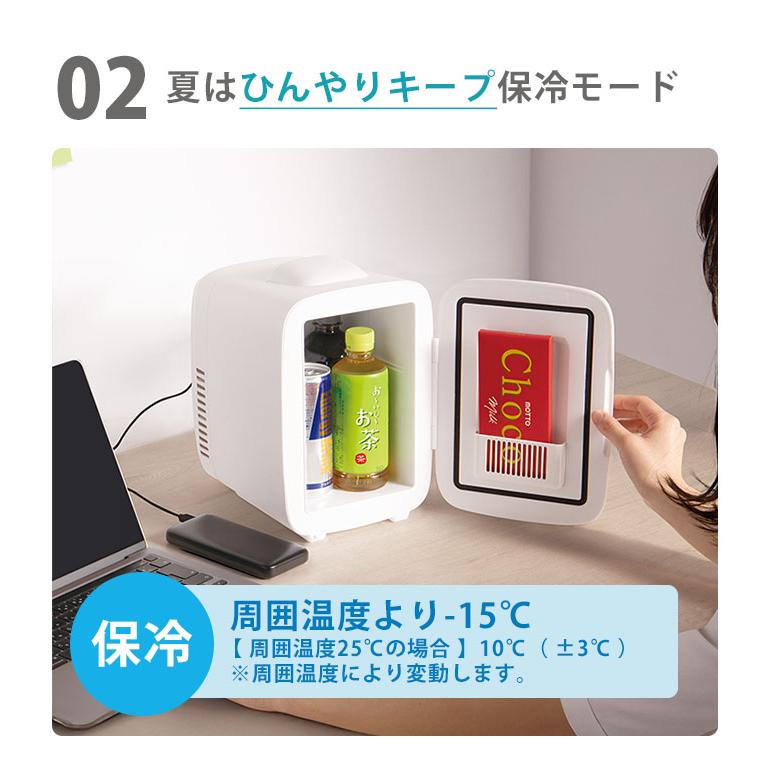 ライソン 保冷温庫 4.0L 冷子と温子 （KDFW-005W USB Type-C 小型 保冷