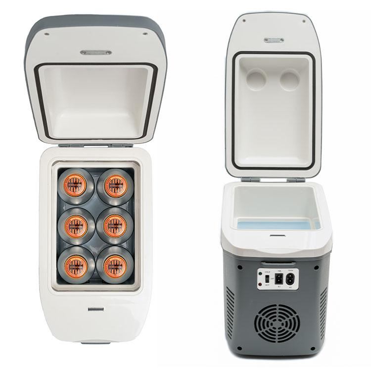 コンパクト保冷温庫 ひえぽか グレイ ライソン （車載冷蔵庫 7.5L 小型