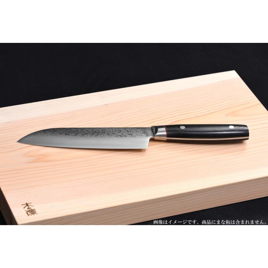 三徳包丁 サイ ダマスカス鋼 マイカルタ柄 口金付 170mm 両利き用 包丁