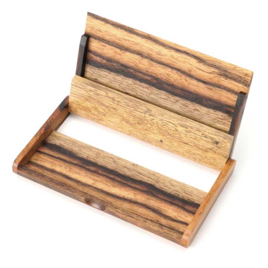 名刺入れ 木製 国産無垢材 名刺ケース 黒柿 無垢材 希少木 ...