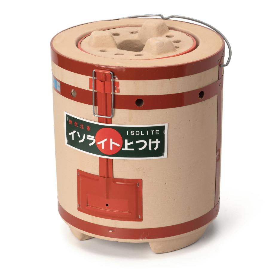 イソライト 練炭コンロ 4号&十全 マッチ練炭 8個入 2点セット 上つけ