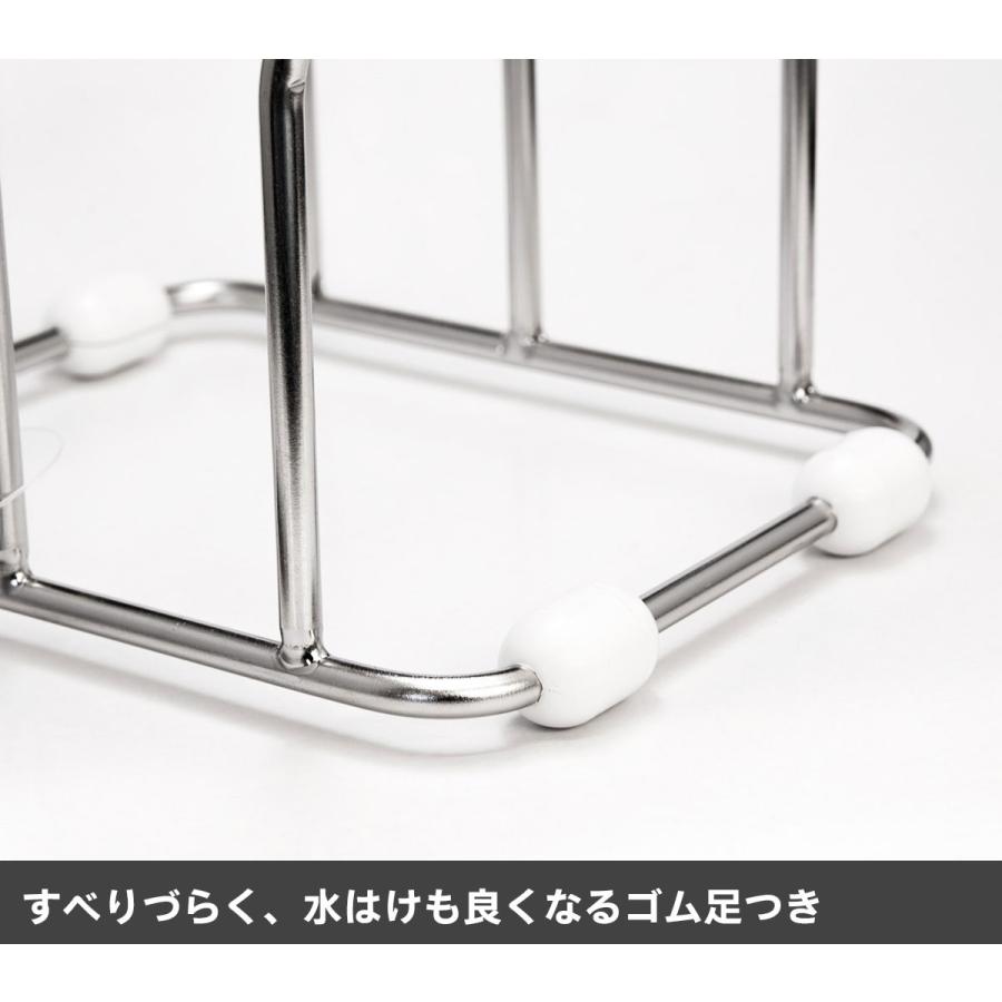 まな板立て) 木凛 極厚用まな板スタンド 2枚立て ステンレス製