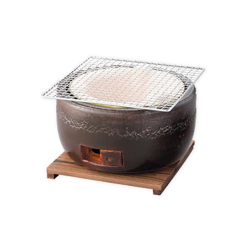 キンカ 大型 三河こんろ (茶) QMK13【送料無料】 大型三河コンロ