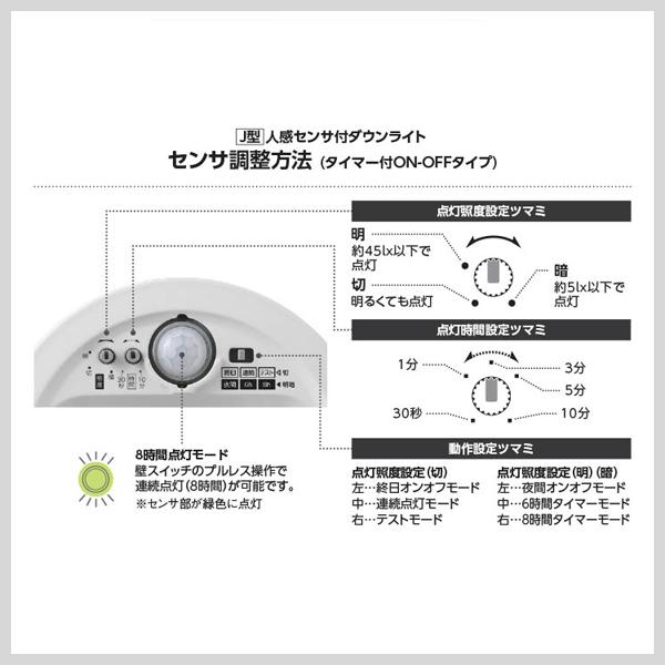 コイズミ照明 ダウンライト 人感センサー 100φ LED 昼白色 屋外 防水